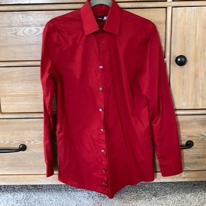 Men’s JFerrar Red Slim Dress Shirt